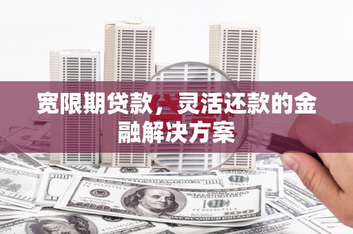 鄂城宽限期贷款，灵活还款的金融解决方案