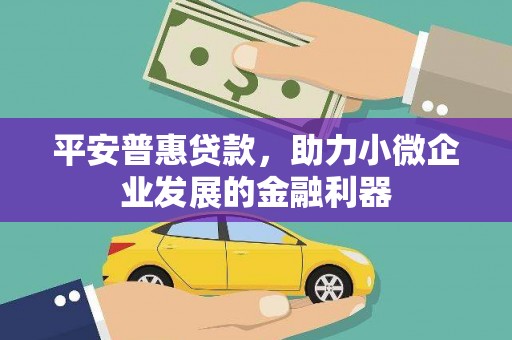 鄂城平安普惠贷款，助力小微企业发展的金融利器