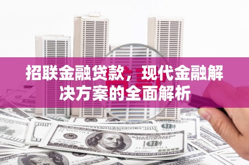 鄂城招联金融贷款，现代金融解决方案的全面解析