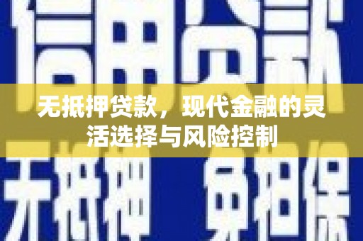 鄂城无抵押贷款，现代金融的灵活选择与风险控制